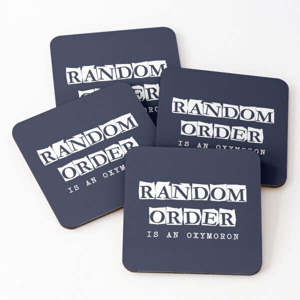 Item preview, Oxymoron: RANDOM ORDER (white) funny contradiction designed and sold by SolidEarthArt.