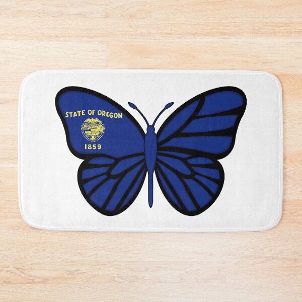 Item preview, State of Oregon Flag Butterfly  designed and sold by Gsallicat.