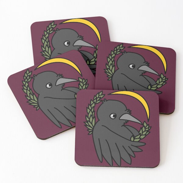 Item preview, Raven with wreath of leaves and moon designed and sold by Sanguinik.