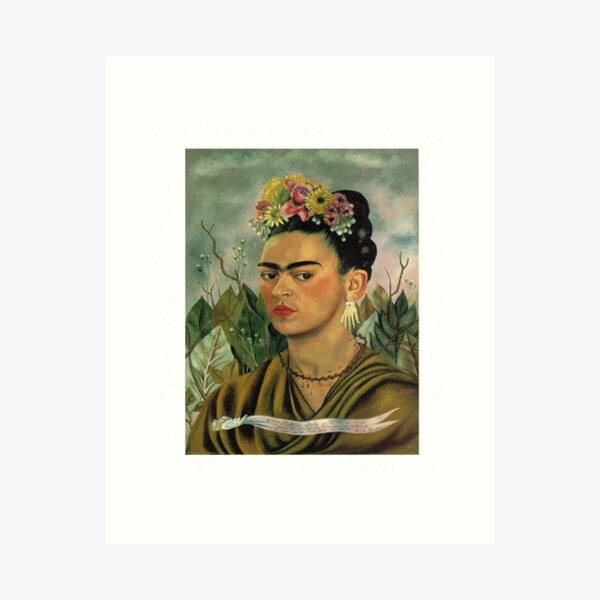 Aperçu de l'œuvre Frida Kahlo Self Portrait Dédié au Dr Eloesser créée et vendue par Vitage-Art45.