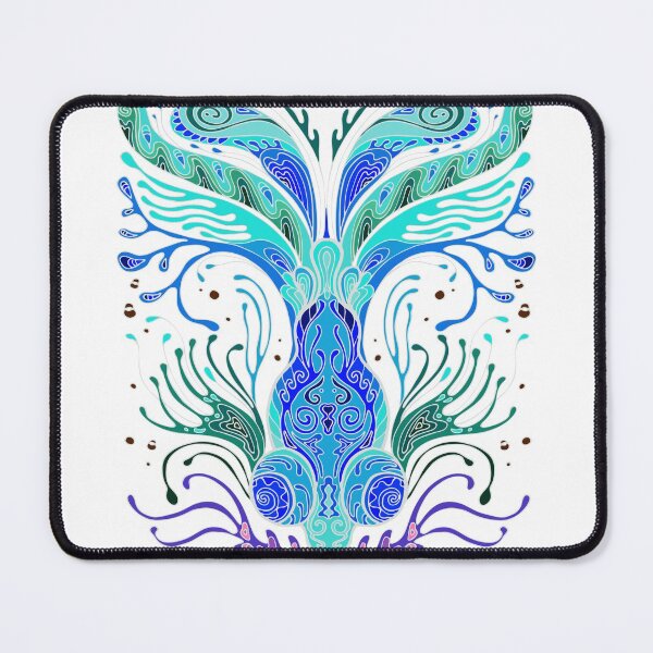 Item preview, Koi Goldfish in Blues on White designed and sold by AlteredAtelier.