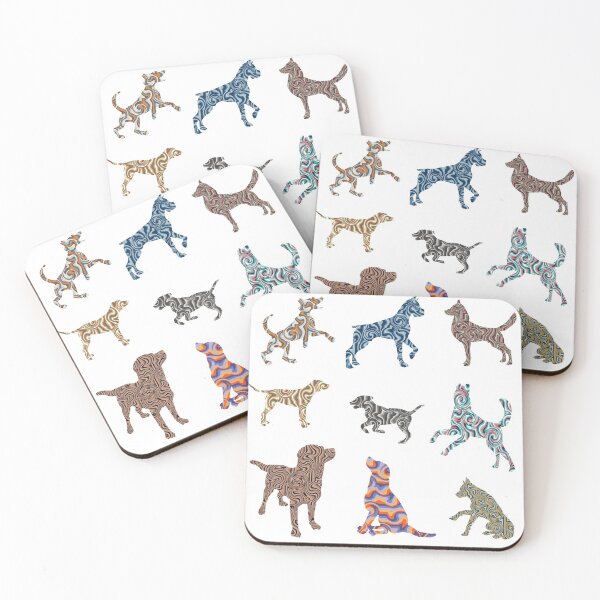 Item preview, Dog and Puppies Lovers Retro Art Fiesta designed and sold by RihabPrint.