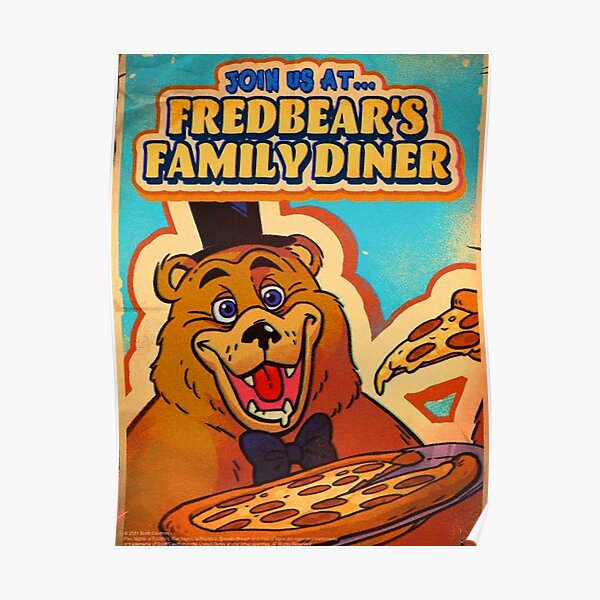 fnaf-fredbear's family diner pizza Poster