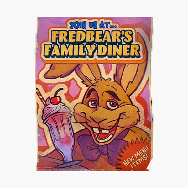 fnaf-fredbear's family diner pizza Poster