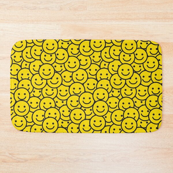 Item preview, Smiley Smile Yellow Hippie Face Pattern Happy Seventies designed and sold by Draculaura2009.