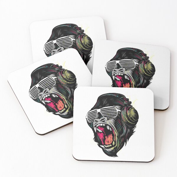 Item preview, Stylish Gorilla with headphones and shades - v1 designed and sold by Alcino Major.