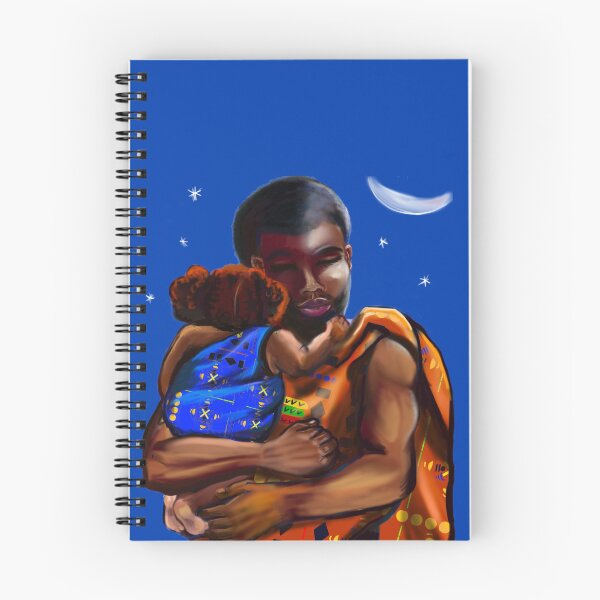 Item preview, The best Father’s Day gifts 2022 Father and child wearing traditional kinte cloth- Super hero dad -  Strong muscular black man cradling a baby designed and sold by Artonmytee.