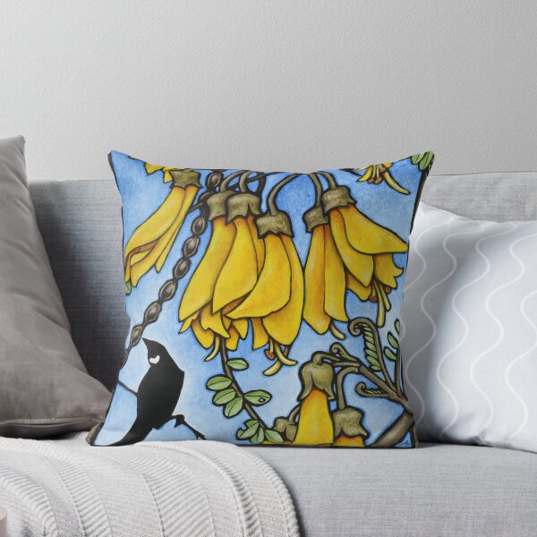 Item preview, Tui in the kowhai tree designed and sold by AprilAppleArt.