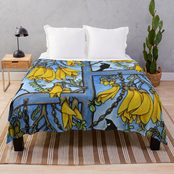 Item preview, Tui in the kowhai tree designed and sold by AprilAppleArt.