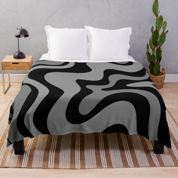 Item preview, Retro Liquid Swirl Abstract Pattern in Black and Grey designed and sold by kierkegaard.