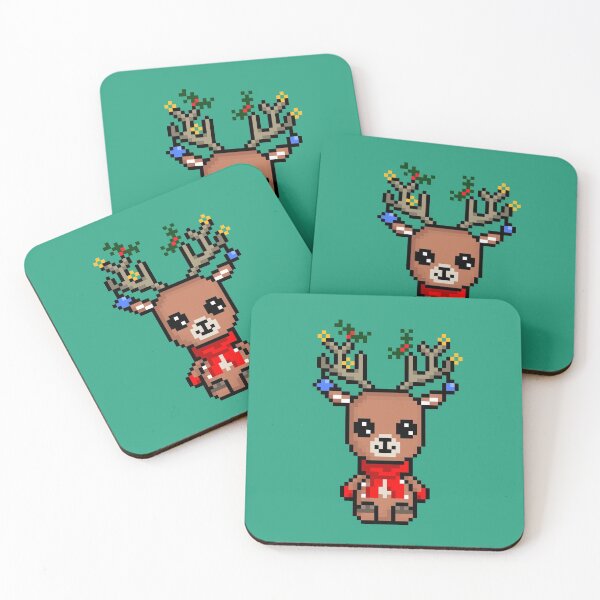 Item preview, Cute Christmas Deer (Chibi Pixel Animal Character) designed and sold by Pixe11y.