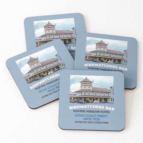 Item preview, Birdwatchers Bar Surfers Paradise Hotel Gold Coast - Australian Nostalgia - Gold Coast designed and sold by happygiftideas.
