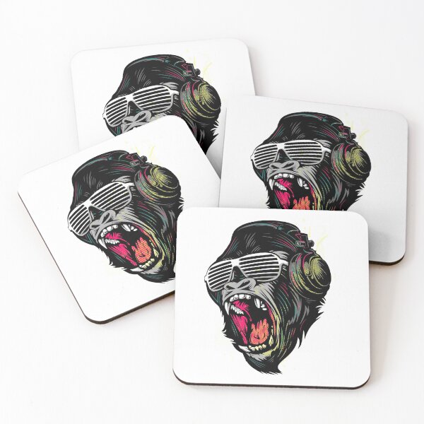 Item preview, Stylish Gorilla with headphones and shades - v1.2 designed and sold by Alcino Major.