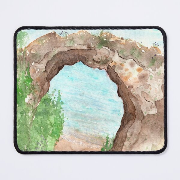 Item preview, Arch Rock Mackinac Island Watercolor designed and sold by Jarrod Vandenberg.