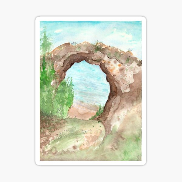 Item preview, Arch Rock Mackinac Island Watercolor designed and sold by Jarrod Vandenberg.