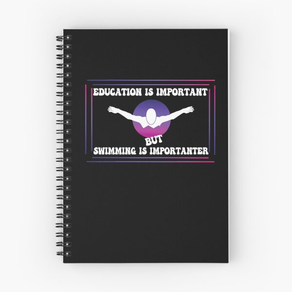 Item preview, Education Is Important But Swimming Is Importanter Funny Swimming Lovers Violet Design designed and sold by pedrored369.