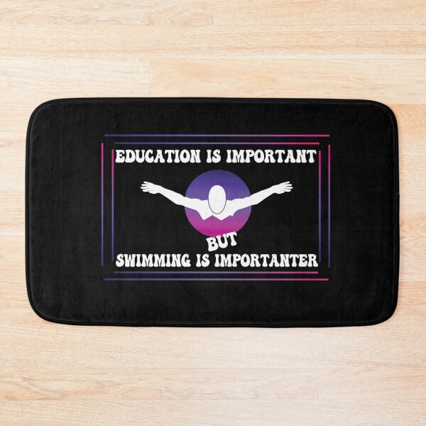 Item preview, Education Is Important But Swimming Is Importanter Funny Swimming Lovers Violet Design designed and sold by pedrored369.