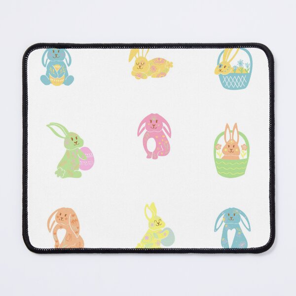 Item preview, Pasterl Color Cute Easter Bunnies with Easter Eggs and Baskets designed and sold by silviaol.