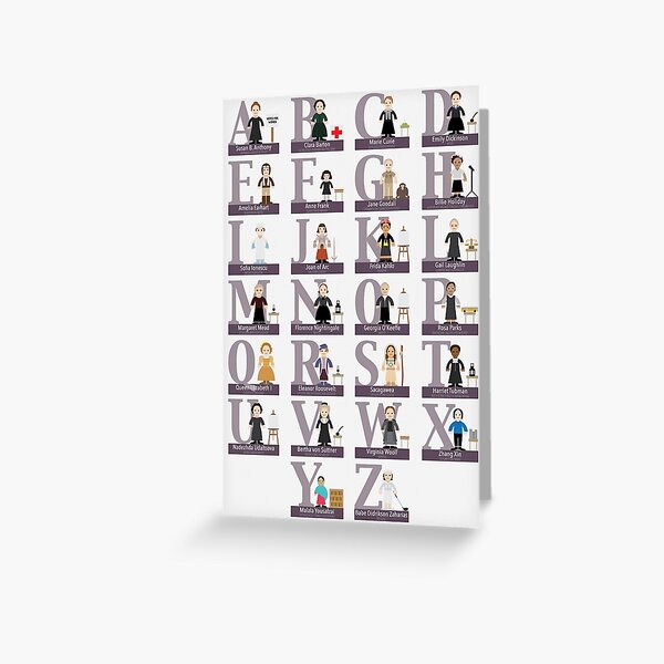Awesome Females Alphabet Greeting Card