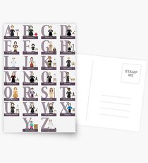 Awesome Females Alphabet Postcards