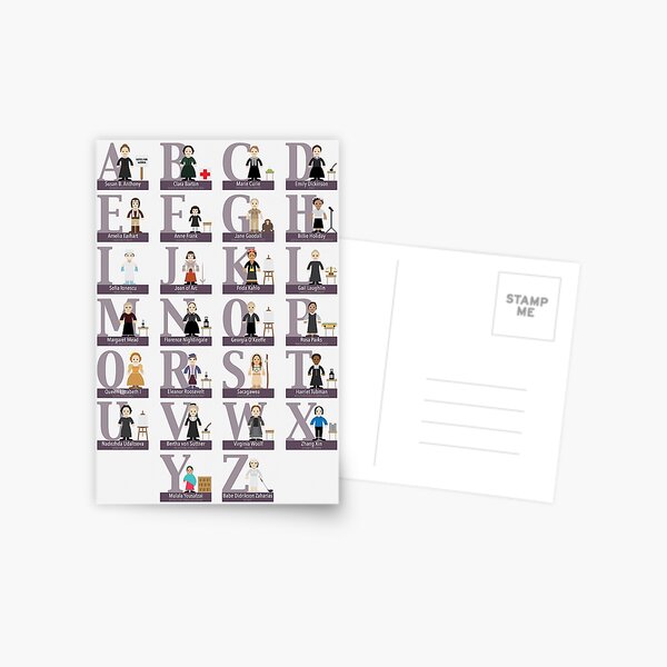 Awesome Females Alphabet Postcard