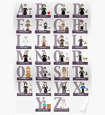 Awesome Females Alphabet Poster