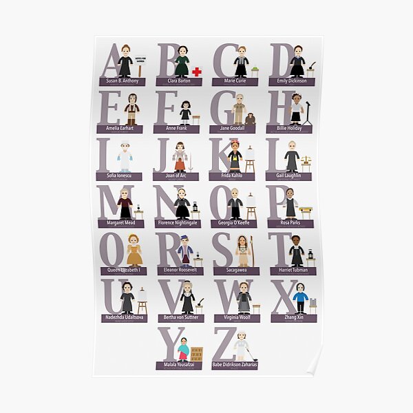 Awesome Females Alphabet Poster