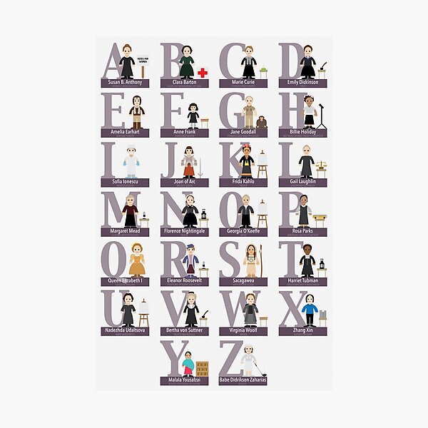 Awesome Females Alphabet Photographic Print