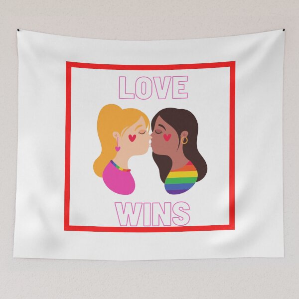 Artikelvorschau, Liebe gewinnt LGBTQA+ Rot entworfen und verkauft von designsbyreaia.