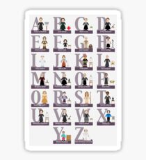 Awesome Females Alphabet Sticker