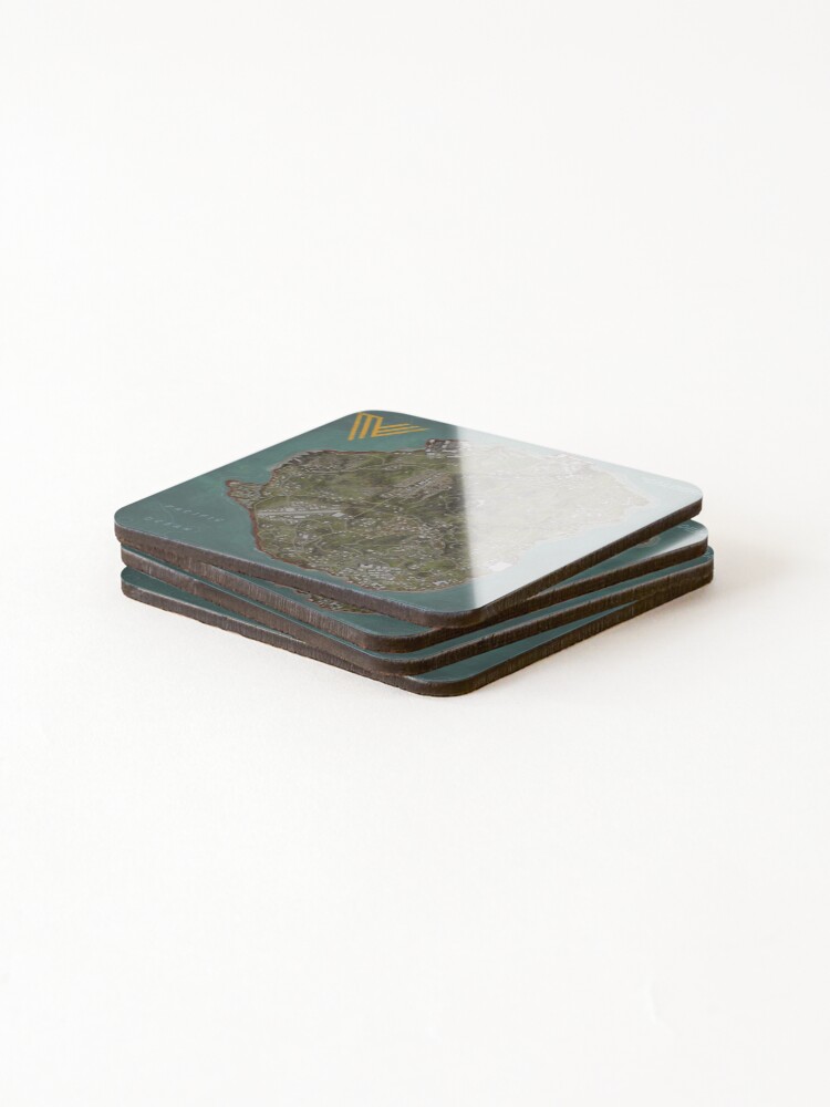 Thumbnail 4 of 5, Coasters (Set of 4), Caldera Map designed and sold by hcrdbbbl.