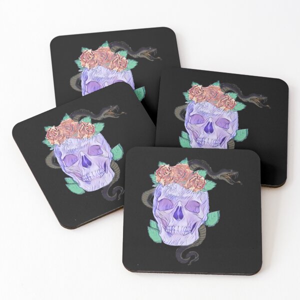 Item preview, skull snake and roses designed and sold by Cyberomiz.