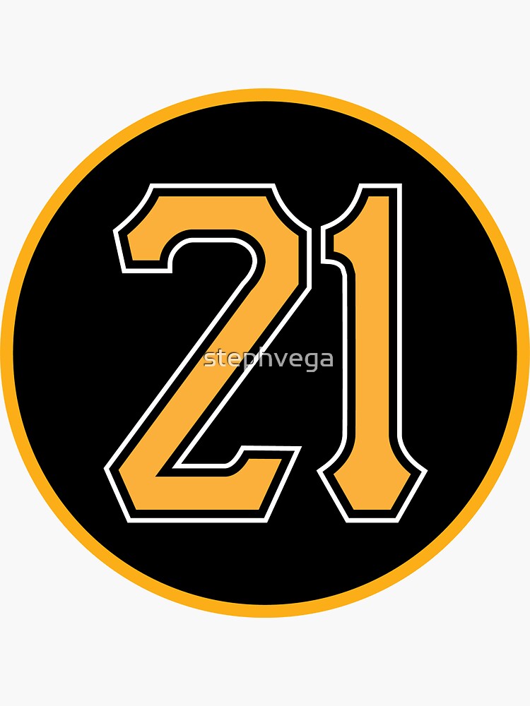 Numero 21, number 21, pirates Roberto Clemente MLB  Sticker for