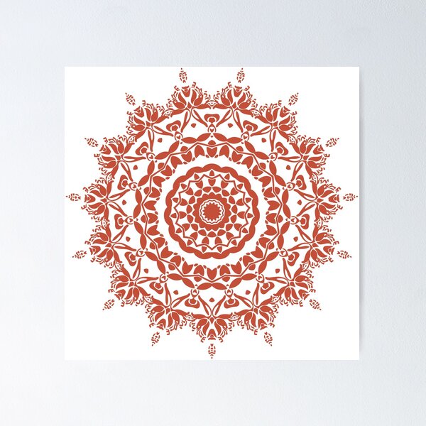 Item preview, Red Flower Mandala Art designed and sold by Trinket-Trickster.