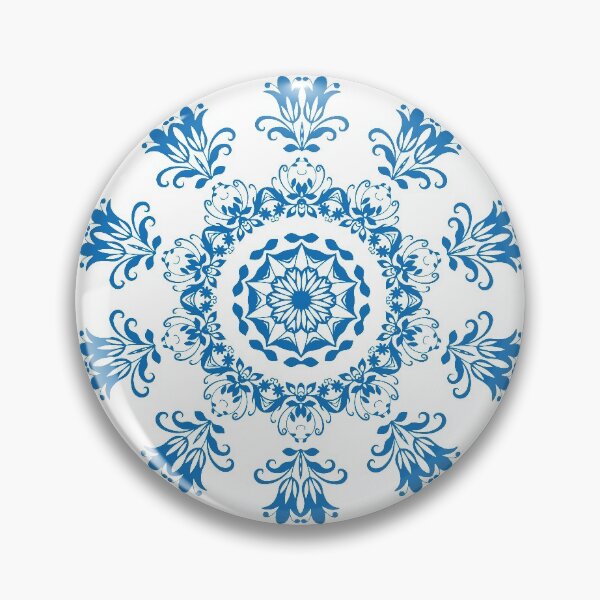 Item preview, Bright Blue Flower Mandala Art designed and sold by Trinket-Trickster.