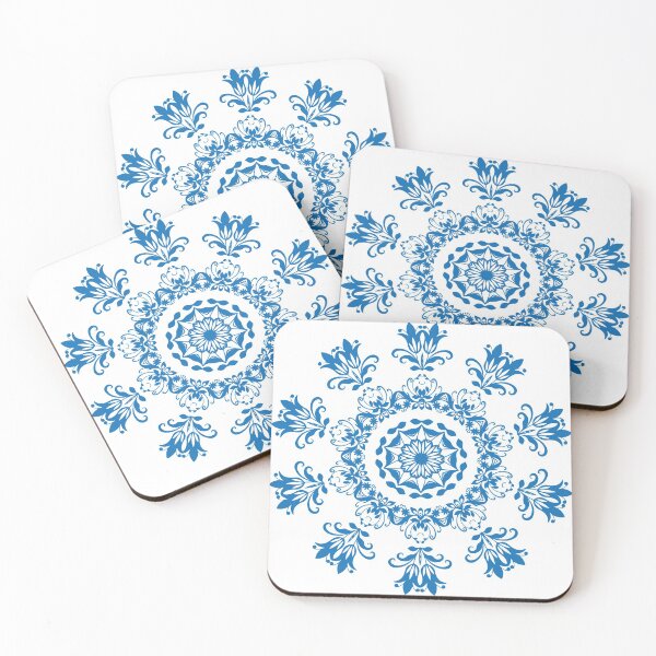 Item preview, Bright Blue Flower Mandala Art designed and sold by Trinket-Trickster.