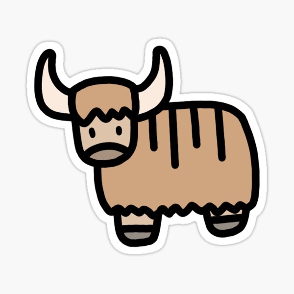 Item preview, Adorable Mini Yak Buffalo Tiny designed and sold by mini-stickers.