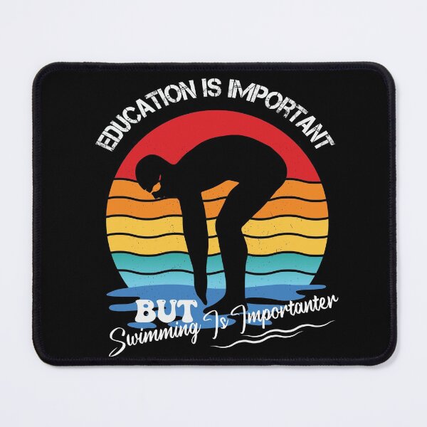 Item preview, Vintage Retro Sunset Education Is Important But Swimming Is Importanter Funny Swimming Lovers designed and sold by pedrored369.