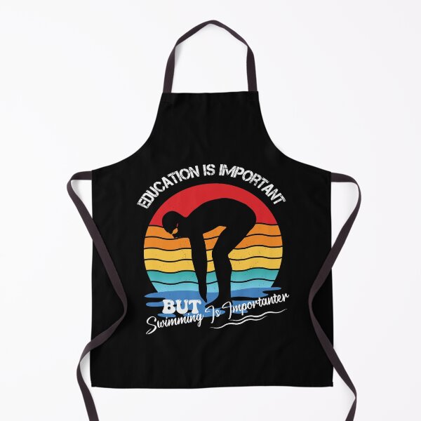 Item preview, Vintage Retro Sunset Education Is Important But Swimming Is Importanter Funny Swimming Lovers designed and sold by pedrored369.