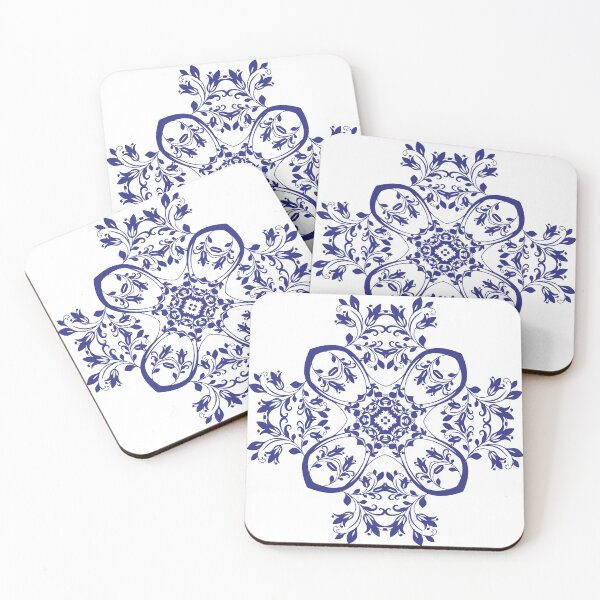 Item preview, Dark Blue Floral Mandala Art designed and sold by Trinket-Trickster.