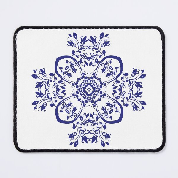 Item preview, Dark Blue Floral Mandala Art designed and sold by Trinket-Trickster.