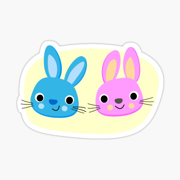 "Rabbits" Sticker for Sale by youactuallycan | Redbubble
