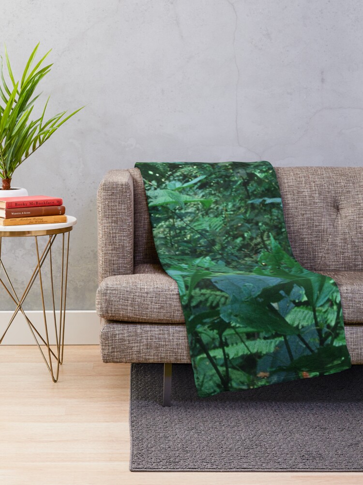 Thumbnail 2 of 6, Throw Blanket, Costa Rica Tropical Lush Jungle Rain Forest designed and sold by DEC02.