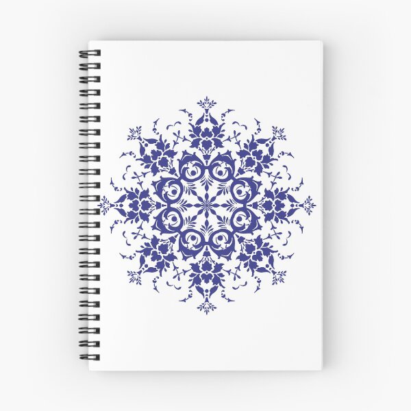 Item preview, Navy Blue Floral Mandala Art designed and sold by Trinket-Trickster.