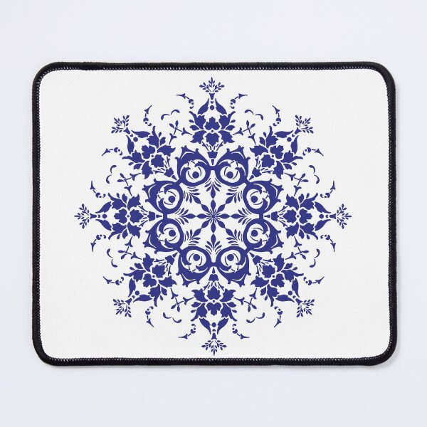 Item preview, Navy Blue Floral Mandala Art designed and sold by Trinket-Trickster.