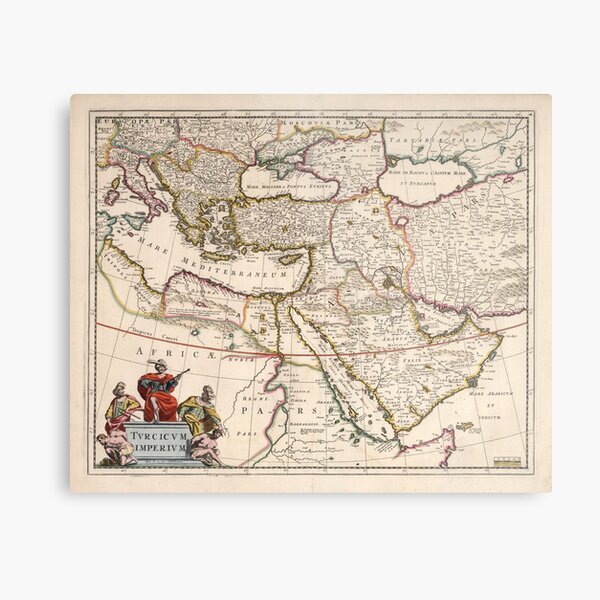 Aperçu de l'œuvre Carte antique de l'Asie occidentale et de l'Europe orientale en 1682 créée et vendue par ganje.