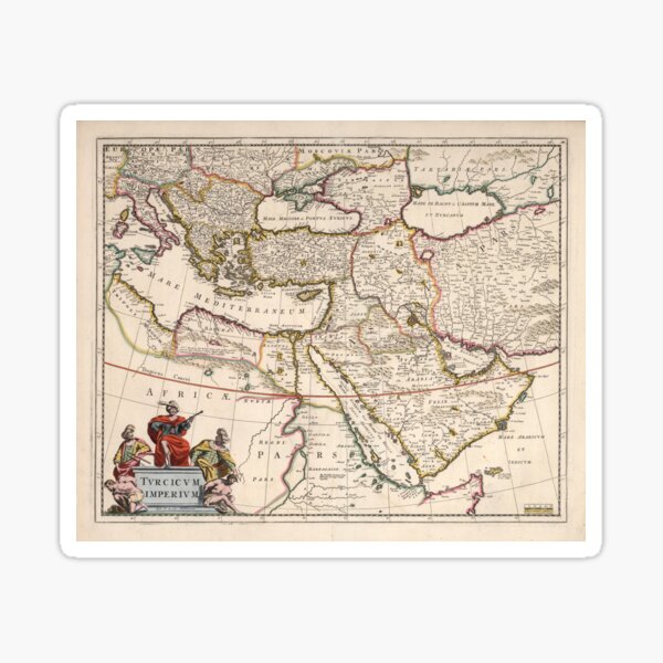 Aperçu de l'œuvre Carte antique de l'Asie occidentale et de l'Europe orientale en 1682 créée et vendue par ganje.