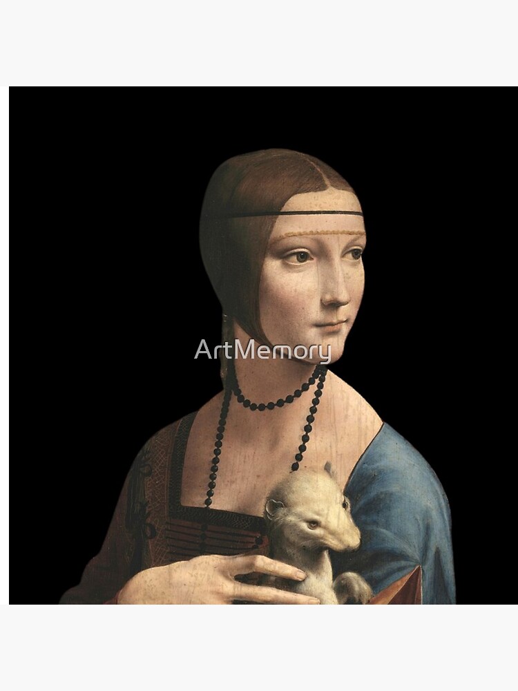 Thumbnail 5 of 5, Coasters (Set of 4), The Lady with an Ermine - Leonardo Da Vinci designed and sold by ArtMemory.