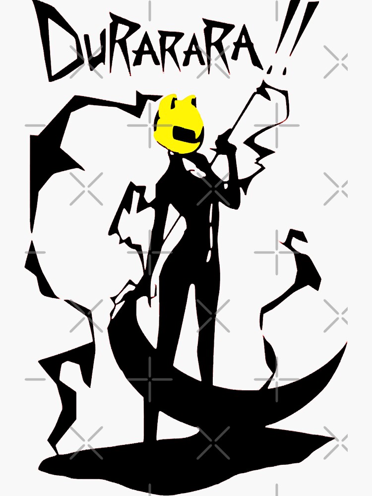 Aperçu 3 sur 3. Sticker avec l'œuvre Cadeaux Drôles Garçon Fille Durarara Celty Shadow Retro Vintage créée et vendue par Timothymati2828.