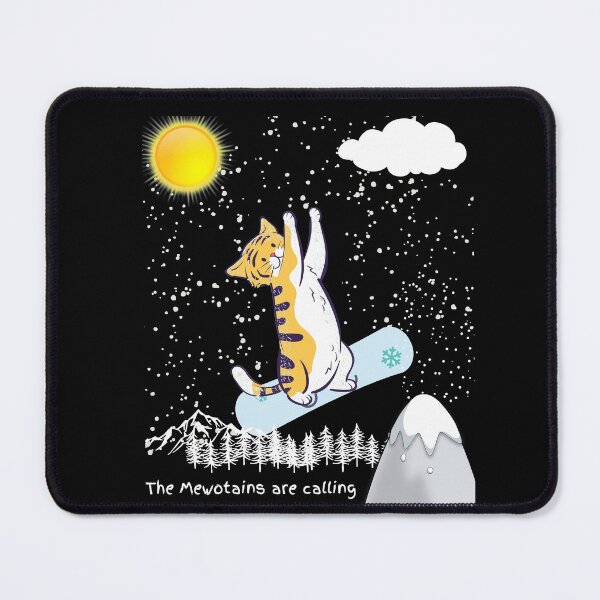 Item preview, Snowboarding Cat The Meowtains Are Calling Funny Snow Ski Design designed and sold by BeautifulH.